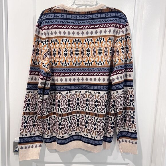 Paisley & Gray Men’s Jahn Beige Wool-Blend Crewneck Slim-Fit Sweater Size Large - Picture 9 of 12